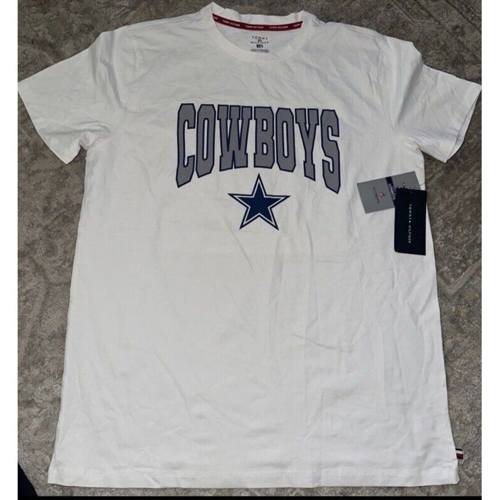 Dallas Cowboys Shirt Men's L Black Polo Short Sleeve NFL Tommy Hilfiger New - Picture 1 of 3